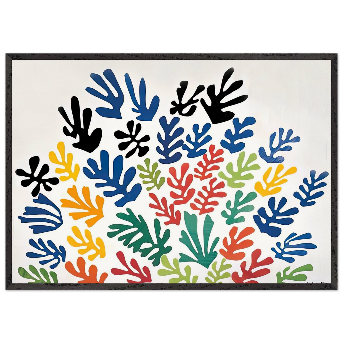 LA GERBE 1953 - Henri Matisse 70x100 cm / 28x40 inches Framed Art Print – Black Wooden Frame