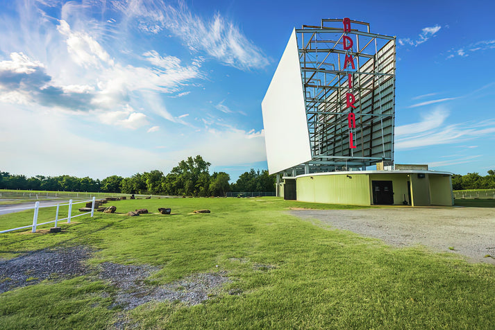 Admiral Twin Drive-In in Tulsa Art Print | Route 66 Landmark | RedKalion
