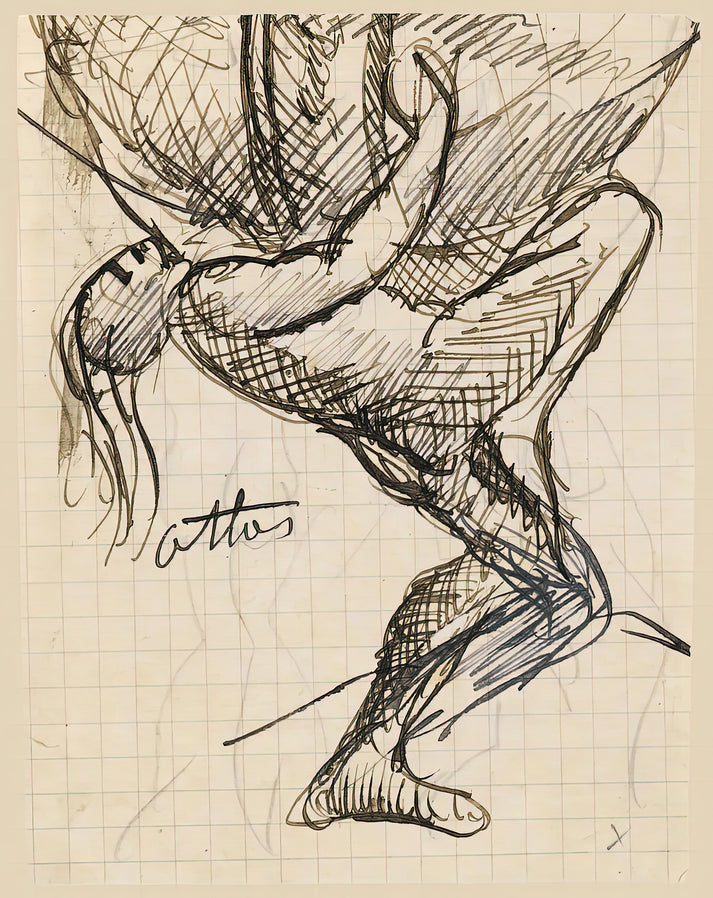 Atlas Drawing Art Print | Premium Fine Art Reproduction | RedKalion