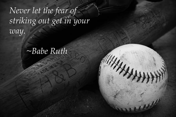 Babe Ruth Baseball Quote Art Print | Premium Fine Art Print | RedKalion