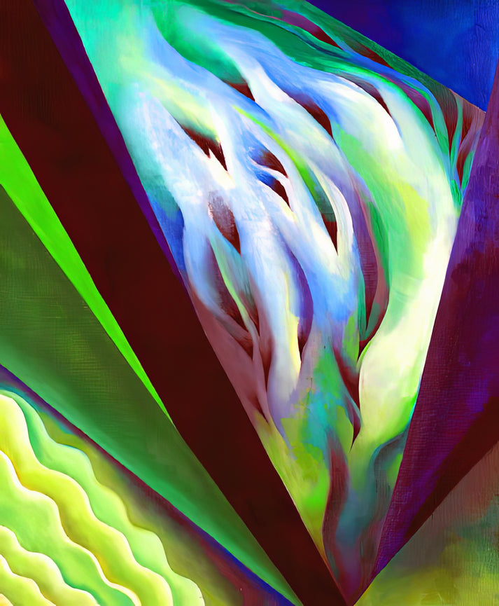 Blue and Green Music Painting | Fine Art Print | RedKalion