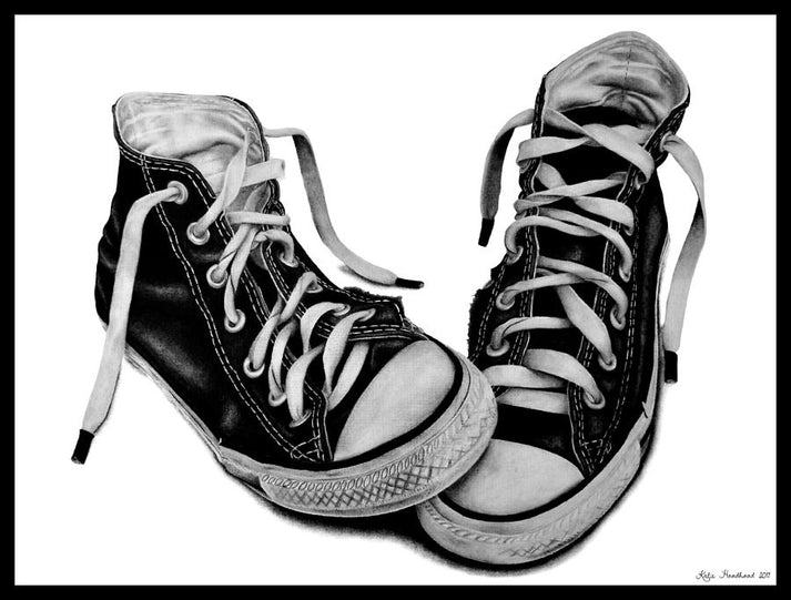 Converse Drawing Art Print | Museum-Quality Fine Art Print | RedKalion