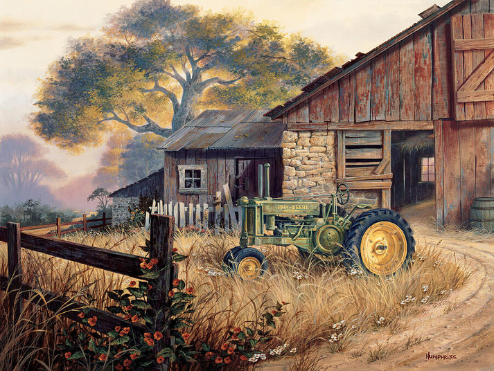 John Deere Fall Painting Art Print | Vintage Agricultural Art | RedKalion