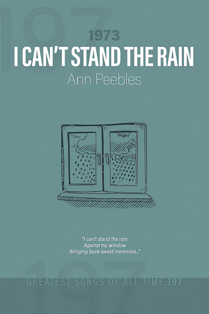 Lyrics I Can't Stand the Rain Art Print | Ann Peebles Song Lyrics | RedKalion