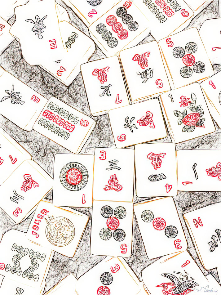 Mahjong Art Print | Premium Fine Art Print | RedKalion
