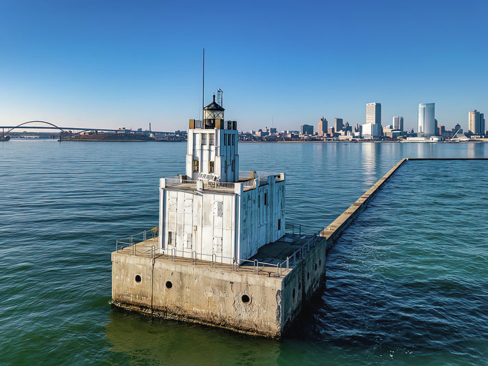 Milwaukee Breakwater Lighthouse Art Print | Premium Fine Art Print | RedKalion