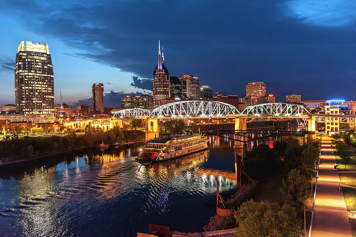 Nashville Skyline View 1 Art Print | RedKalion