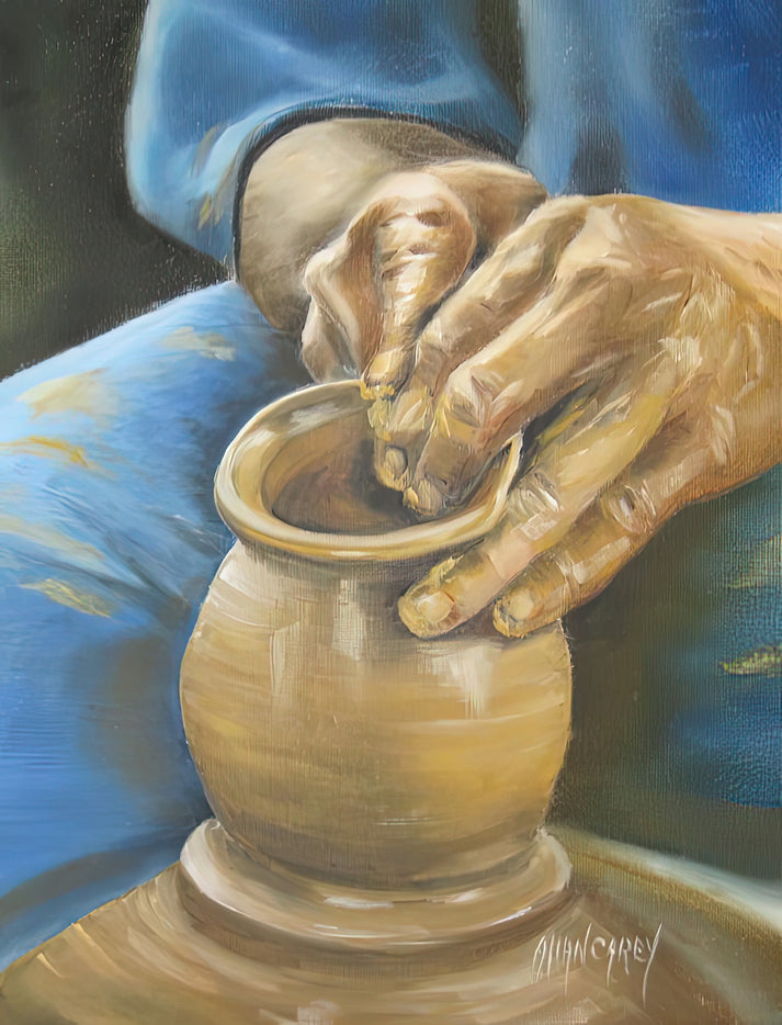Painting Potter Art Print | Museum-Quality Reproduction | RedKalion