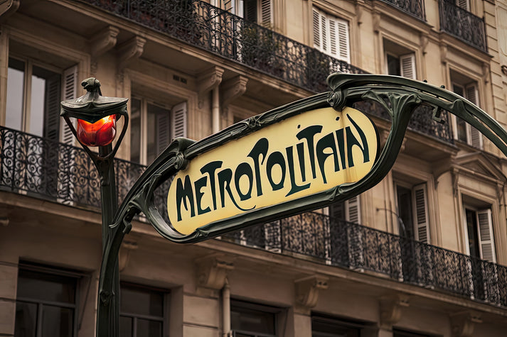 Paris Metro Sign Art Print | Museum-Quality Reproduction | RedKalion