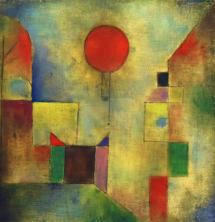 Red Balloon Painter: Paul Klee's 'Roter Ballon' 1922 Art Print | RedKalion