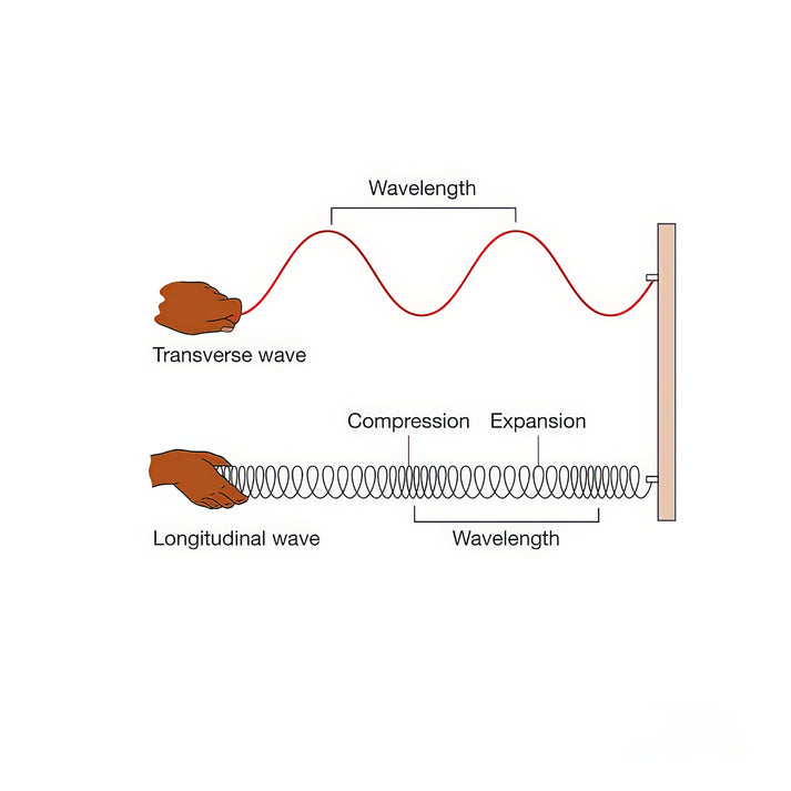 Transverse & Longitudinal Waves Art Print | Premium Scientific Illustration | RedKalion