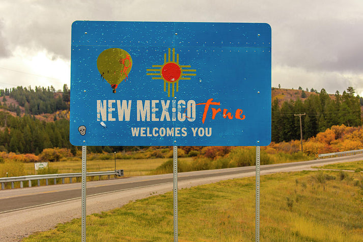 Welcome to New Mexico Sign Art Print | Vintage Roadside Americana | RedKalion