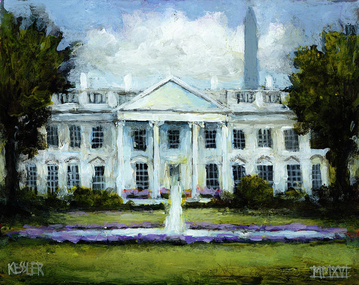 White House Painting Art Print | Museum-Quality Reproduction | RedKalion