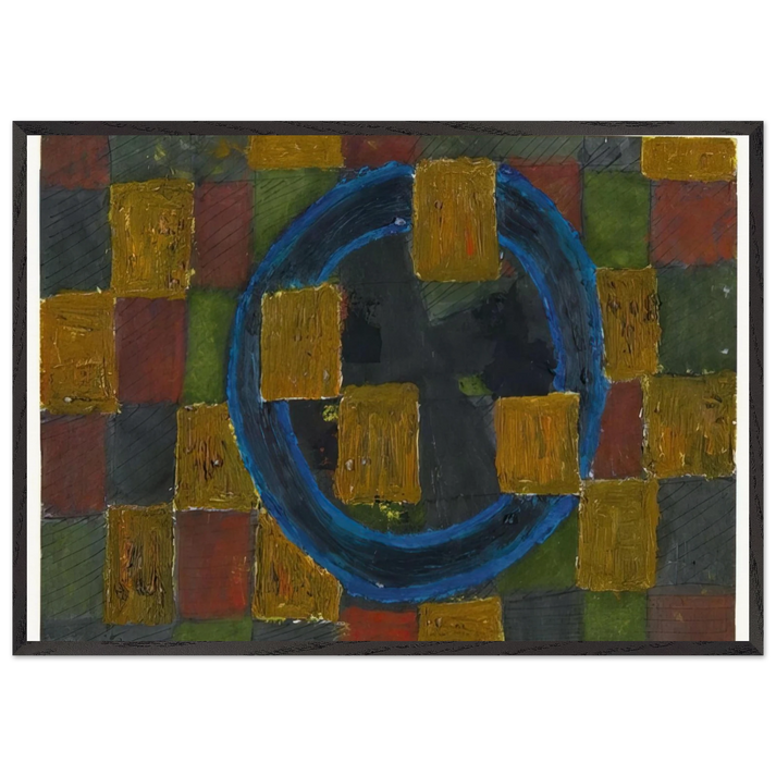 Kreise und Quadrate - 1963 - Johannes Itten 70x100 cm / 28x40 inches Framed Art Print – Black Wooden Frame