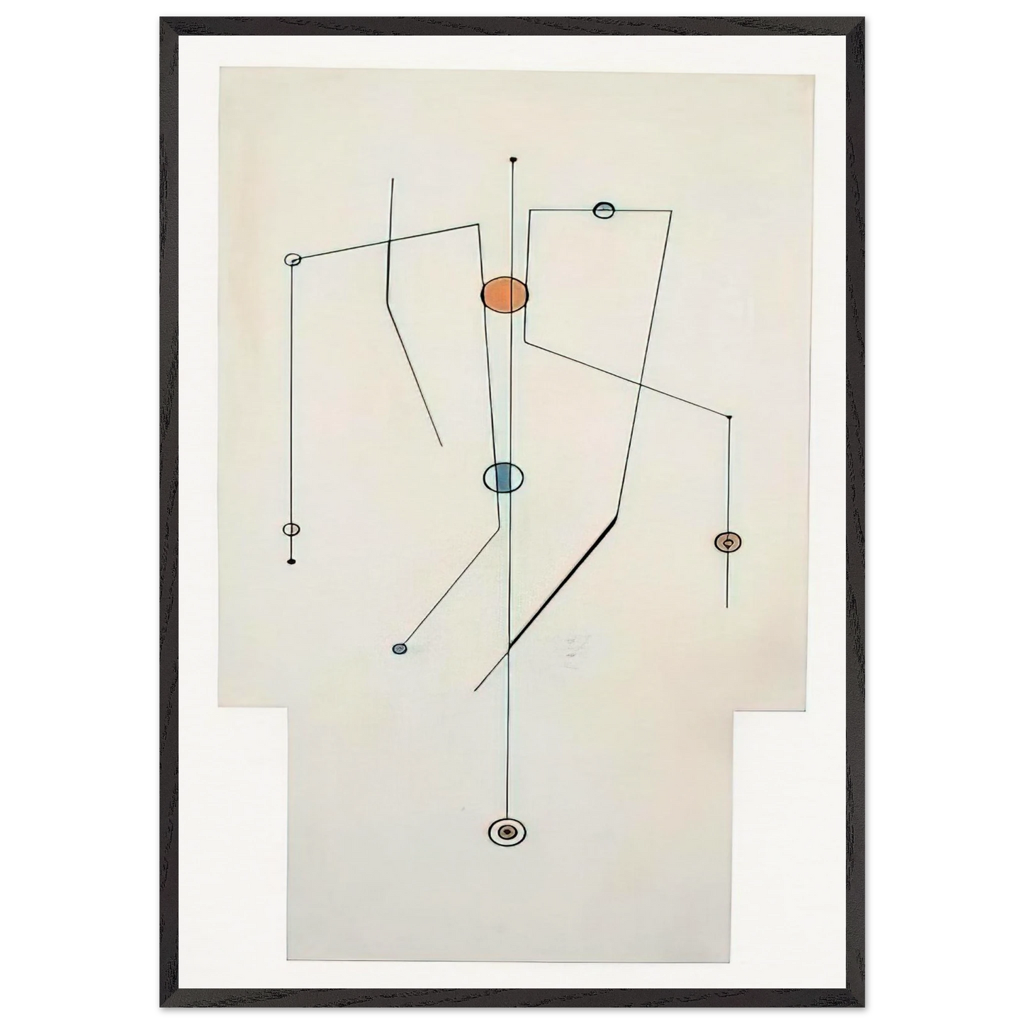 Ilke - 1951 - Carmelo Arden Quin 70x100 cm / 28x40 inches Framed Art Print – Black Wooden Frame