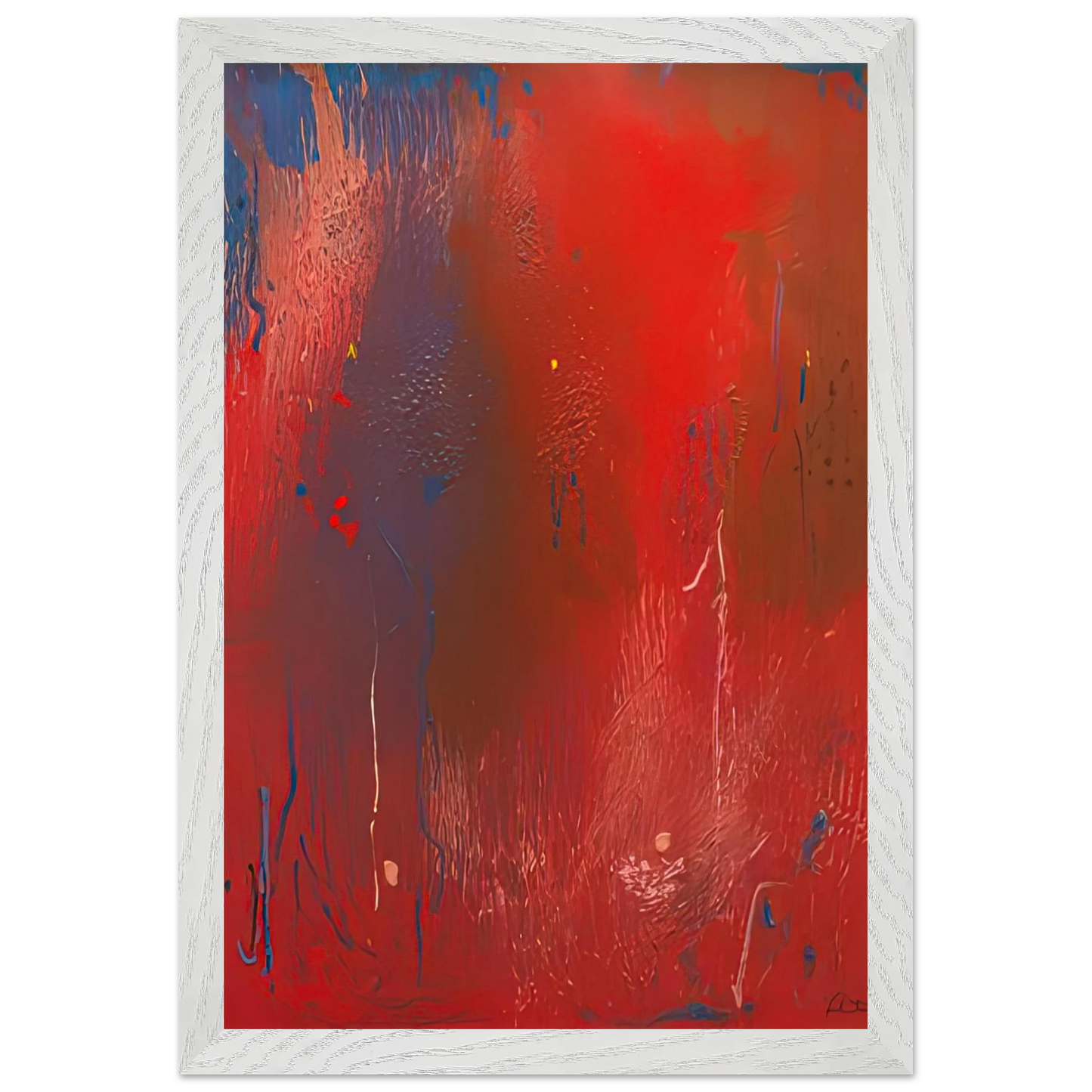 Helen Frankenthaler - Warrior, 1991- Wall Art - 60x80 cm / 24x32 inches - Premium Wooden Framed Poster With Fine Art Paper-canvas - White frame
