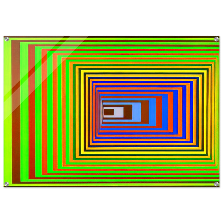 Vonal Stri - 1975 - Victor Vasarely Acrylic Print - 70x100 cm / 28x40″ inches