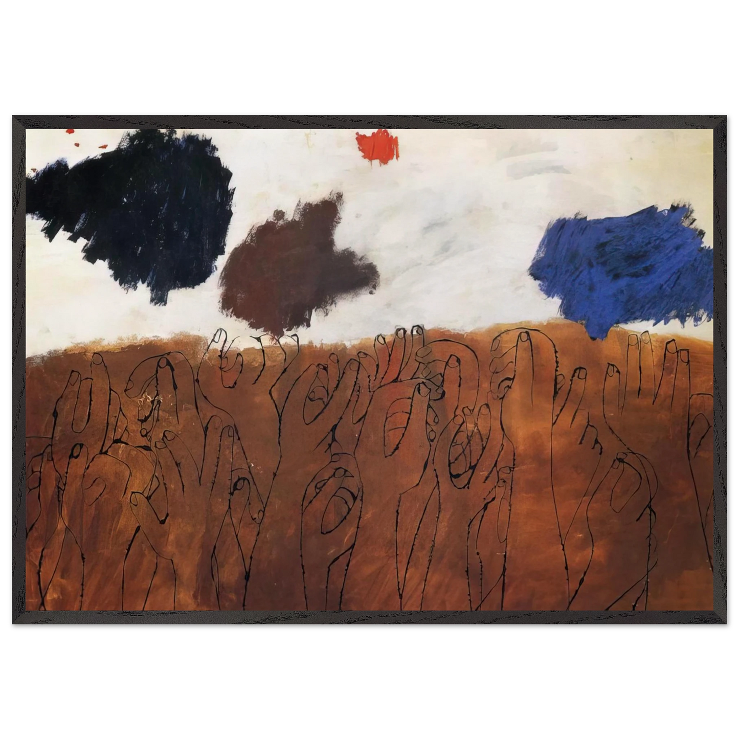 NOT DETECTED 29 - Ben Shahn 70x100 cm / 28x40 inches Framed Art Print – Black Wooden Frame