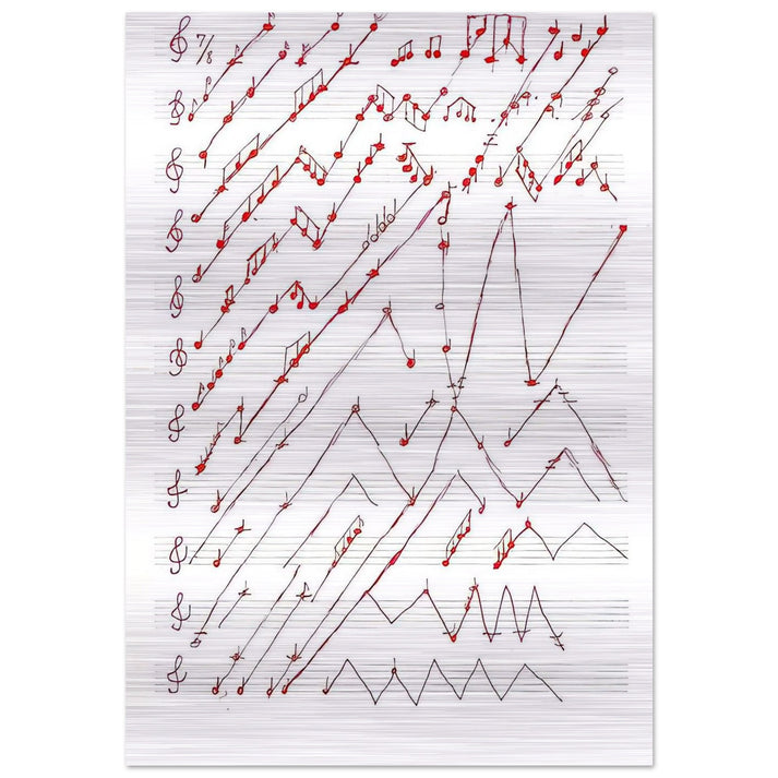 UNTITLED 1995 2 - Louise Bourgeois Brushed Aluminum Print - 70x100 cm / 28x40 inches | Louise Bourgeois Aluminum Print | Louise Bourgeois Prints