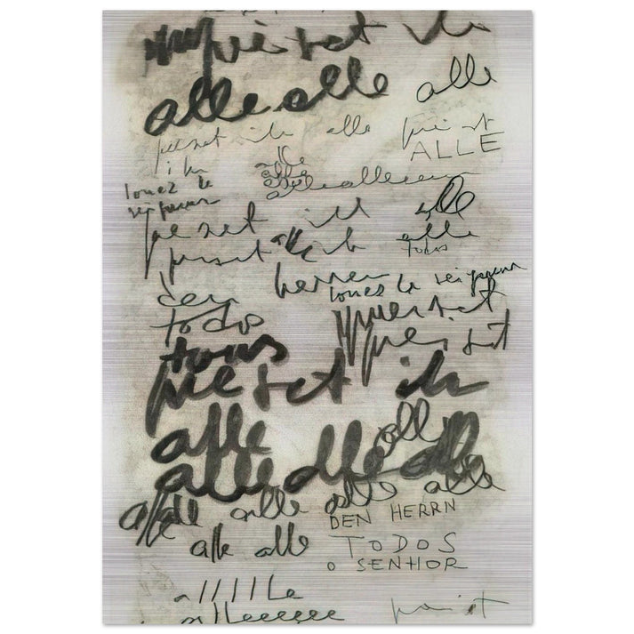Untitled Alle - 1965 - Mira Schendel Brushed Aluminum Print - 70x100 cm / 28x40 inches | Mira Schendel Aluminum Print | Mira Schendel Prints