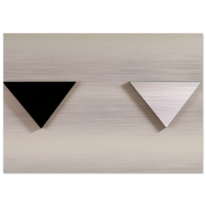 Mirror Object - 1973 - Blinky Palermo Brushed Aluminum Print - 70x100 cm / 28x40 inches | Blinky Palermo Aluminum Print | Blinky Palermo Prints