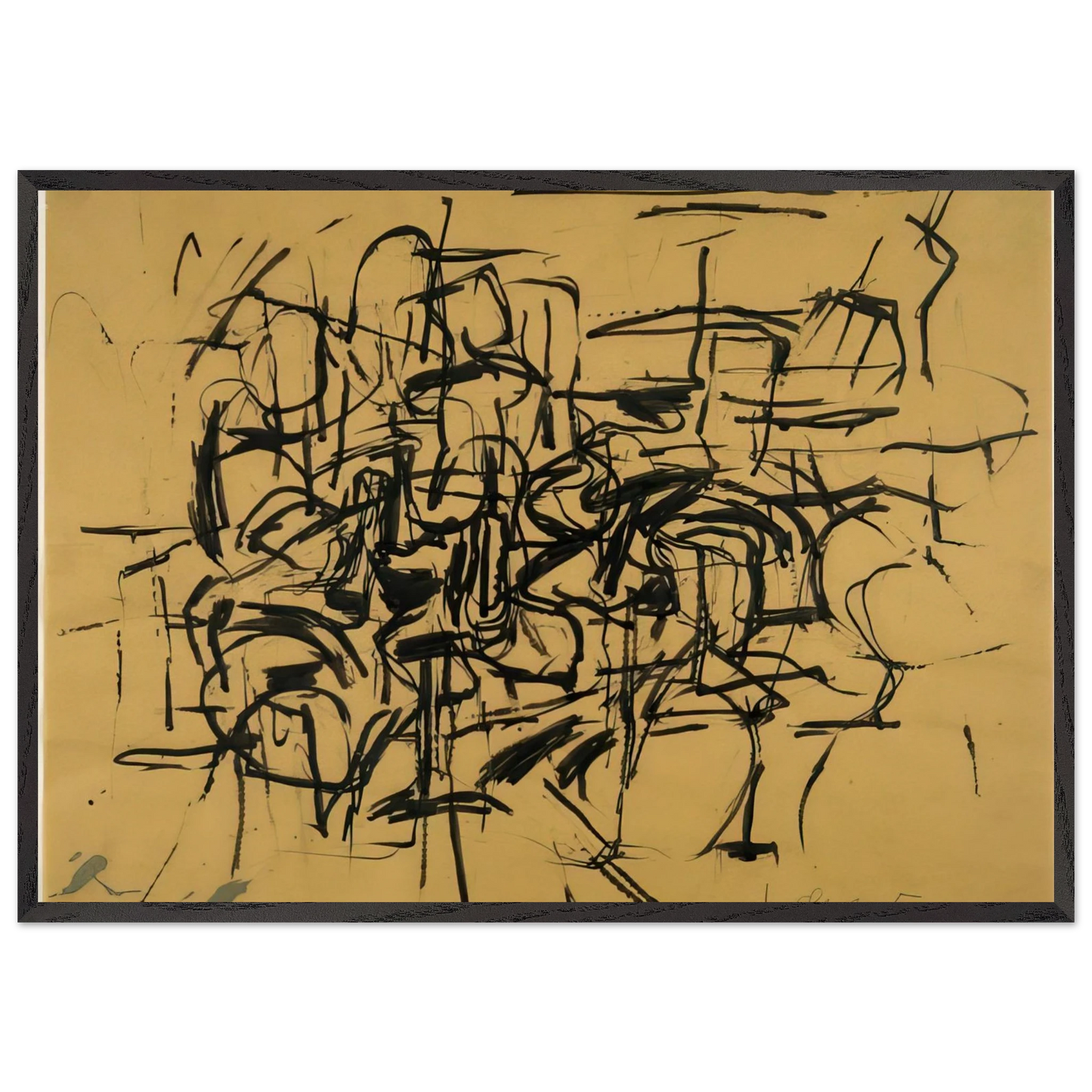 Untitled 3 N5 - Philip Guston 70x100 cm / 28x40 inches Framed Art Print – Black Wooden Frame