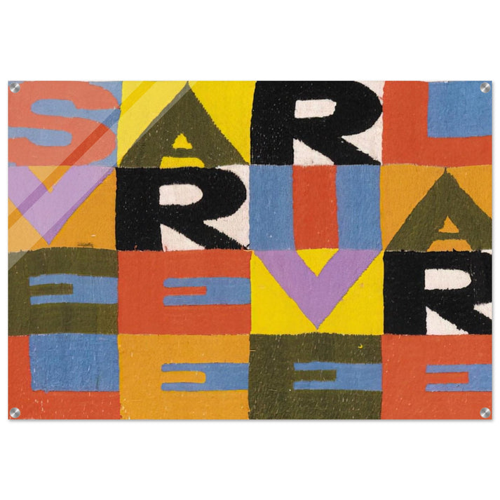 SVELARE E RIVELARE - Alighiero Boetti Acrylic Print - 70x100 cm / 28x40″ inches
