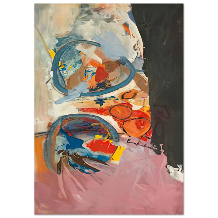 Helen Frankenthaler - Take Off, 1956- Wall Art - 30x40 cm / 12x16 inches - Premium Wooden Framed Poster With Fine Art Paper-canvas - White frame