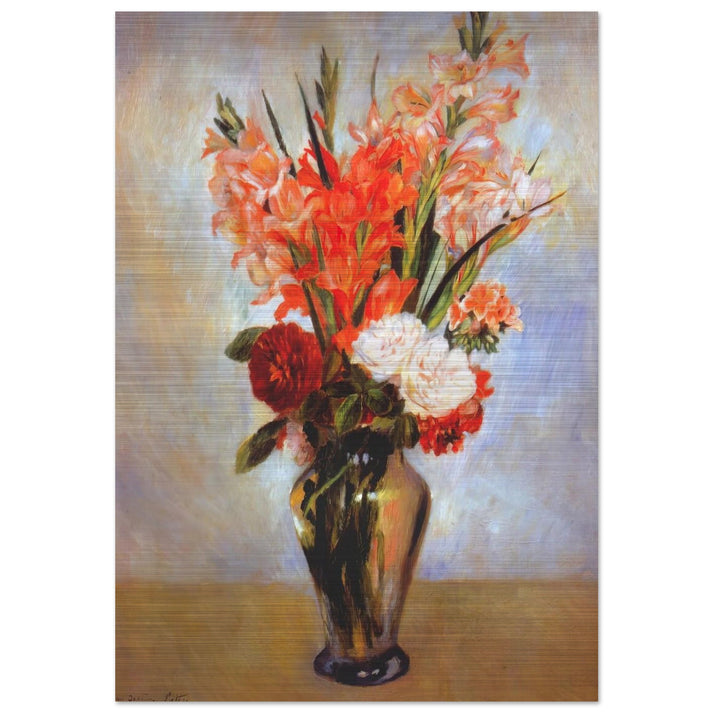 Gladioli - Pierre-Auguste Renoir Brushed Aluminum Print - 70x100 cm / 28x40 inches | Pierre-Auguste Renoir Aluminum Print | Pierre-Auguste Renoir Prints