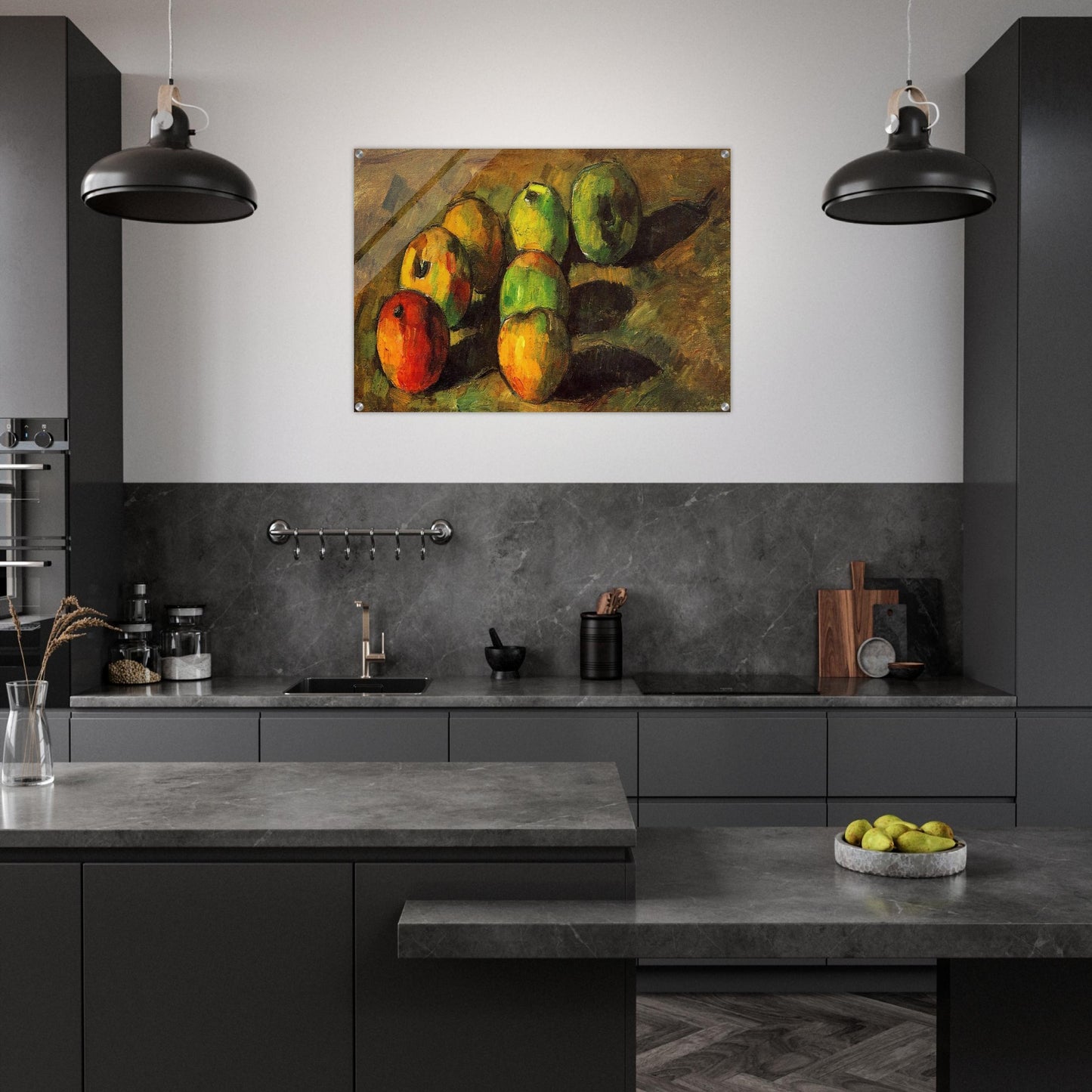 Still life with seven apples - Paul Cézanne Acrylic Print - 70x100 cm / 28x40″ inches