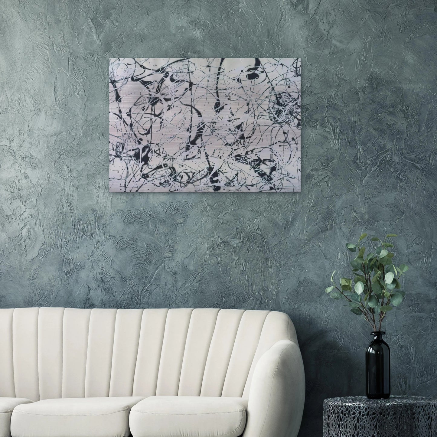 NUMBER 23 - Jackson Pollock Brushed Aluminum Print - 70x100 cm / 28x40 inches | Jackson Pollock Aluminum Print | Jackson Pollock Prints