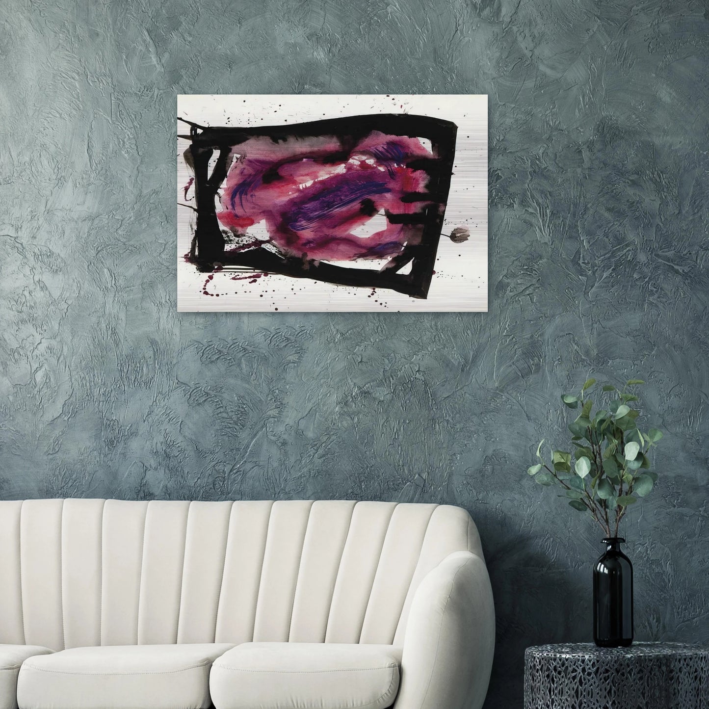 Untitled SF72-1009 - Sam Francis Brushed Aluminum Print - 70x100 cm / 28x40 inches | Sam Francis Aluminum Print | Sam Francis Prints