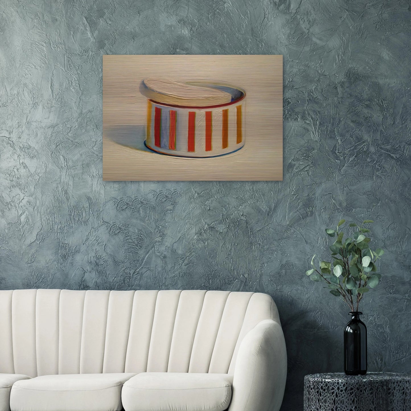 Powder with Puff - 1966 - Wayne Thiebaud Brushed Aluminum Print - 70x100 cm / 28x40 inches | Wayne Thiebaud Aluminum Print | Wayne Thiebaud Prints
