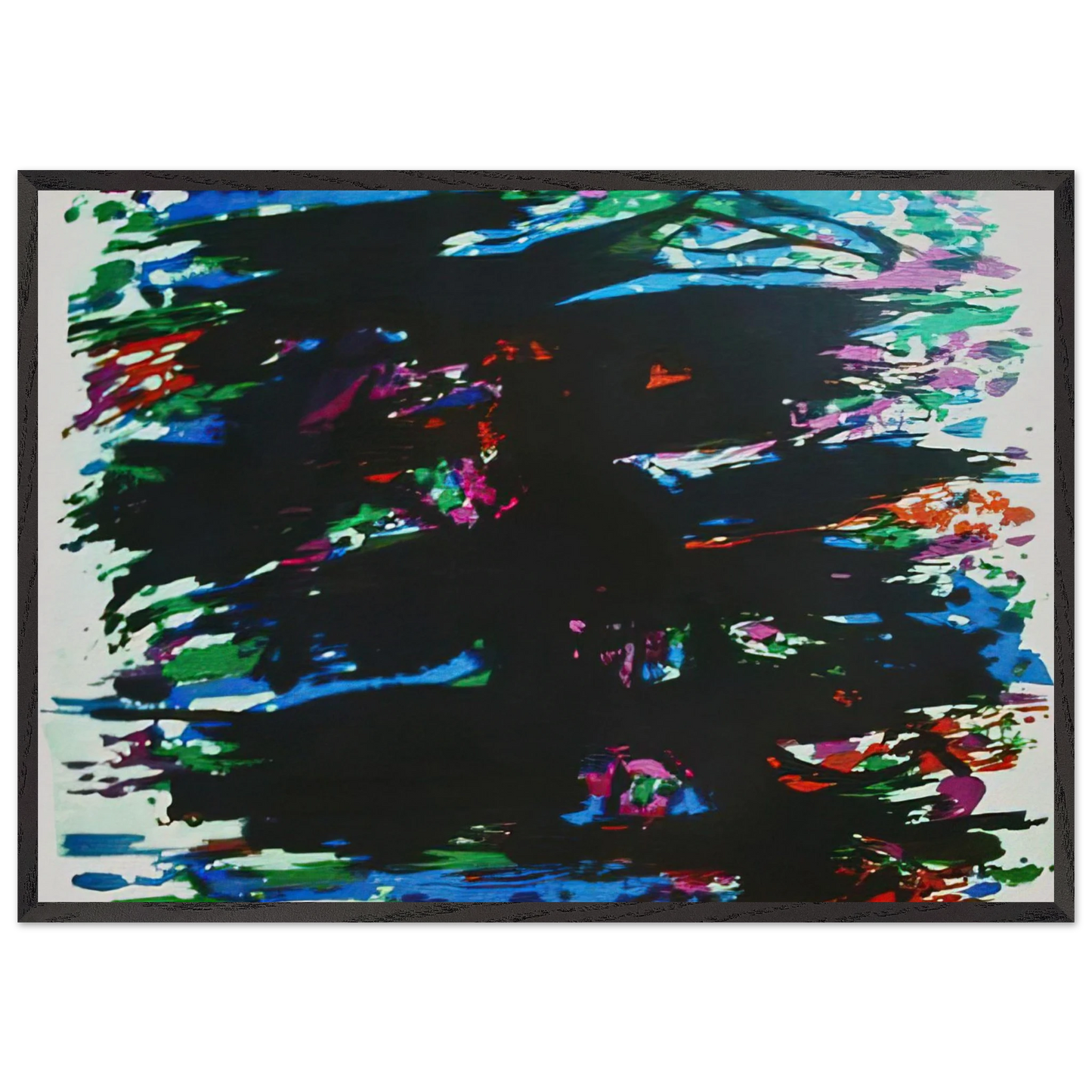 Les Jardin des oliviers - 1978 - Alfred Manessier 70x100 cm / 28x40 inches Framed Art Print – Black Wooden Frame