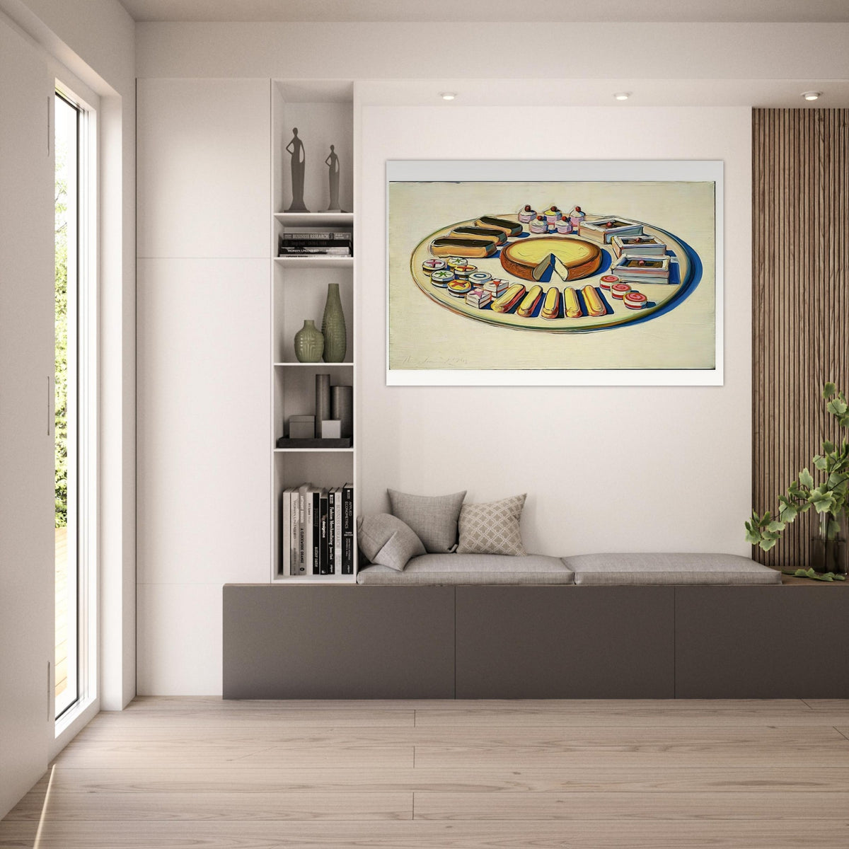 French Pastries - 1963 - Wayne Thiebaud Art Prints - 100x150 cm / 40x60″ inches | Wayne Thiebaud Poster | Wayne Thiebaud Prints