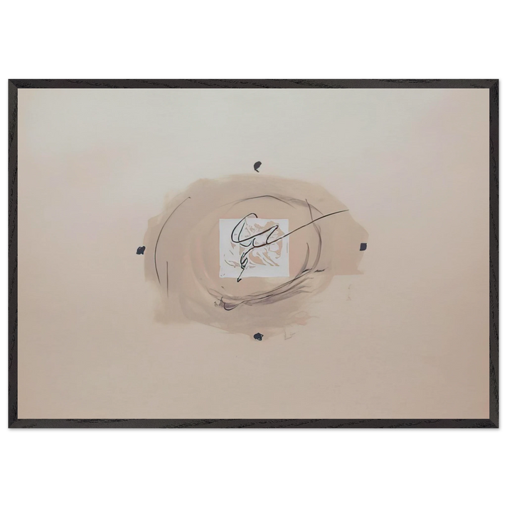 NOCTURN MATINAL 1970 - Antoni Tapies 70x100 cm / 28x40 inches Framed Art Print – Black Wooden Frame