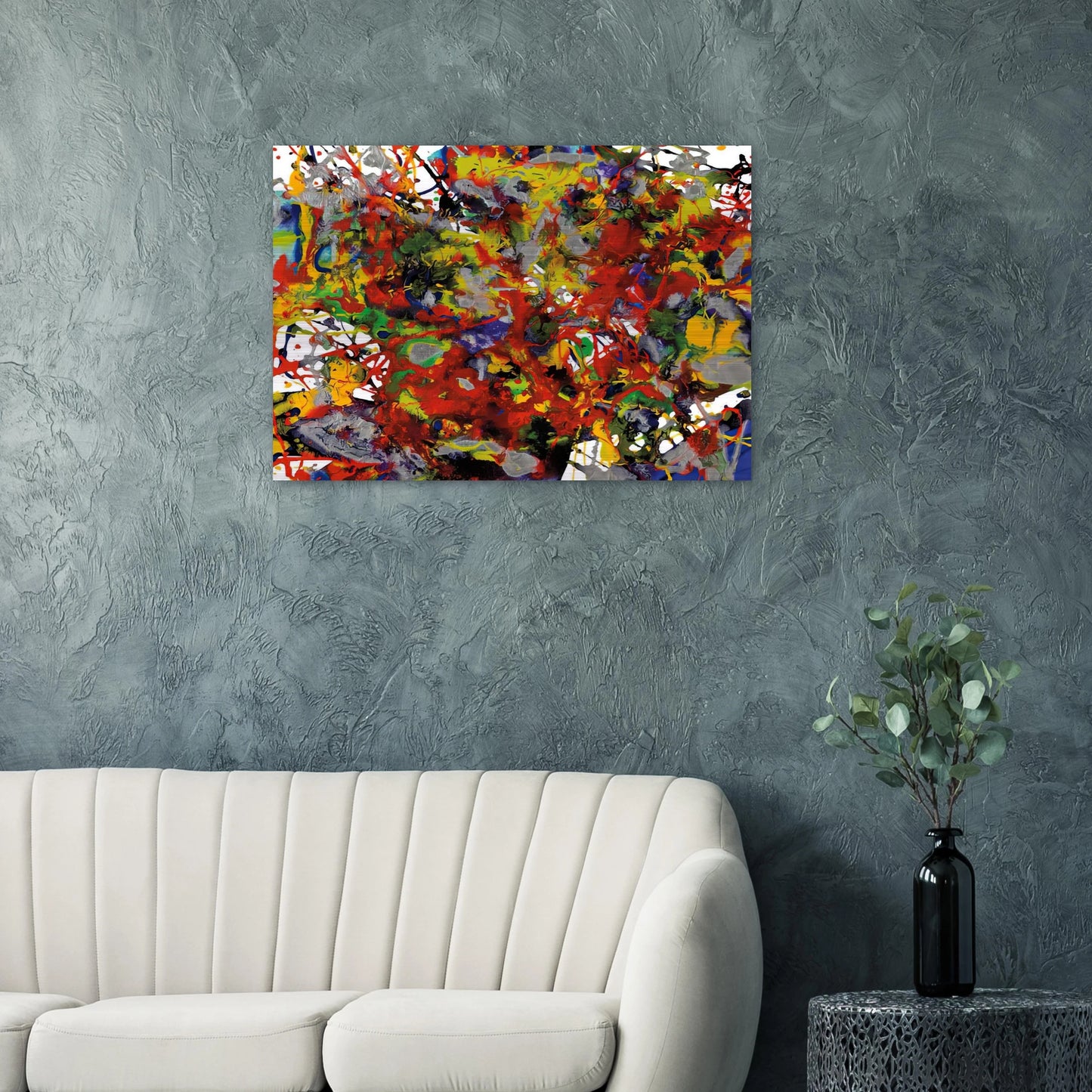 Untitled SFP94-29 SFF 1708 é'" - Sam Francis Brushed Aluminum Print - 70x100 cm / 28x40 inches | Sam Francis Aluminum Print | Sam Francis Prints