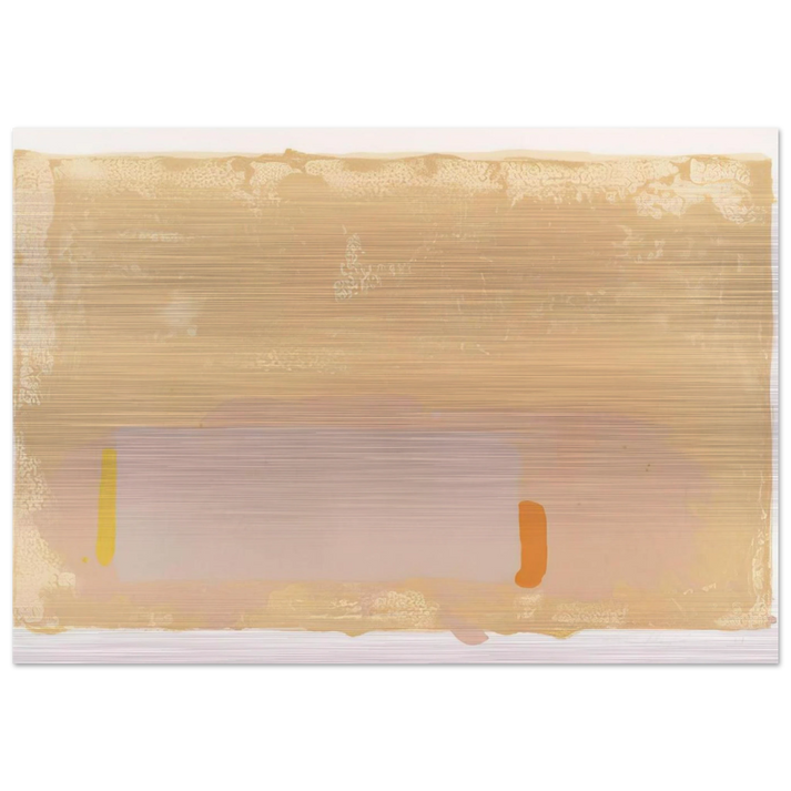 Brown-Beige-Pink - 1971 - John Hoyland Brushed Aluminum Print - 70x100 cm / 28x40 inches | John Hoyland Aluminum Print | John Hoyland Prints
