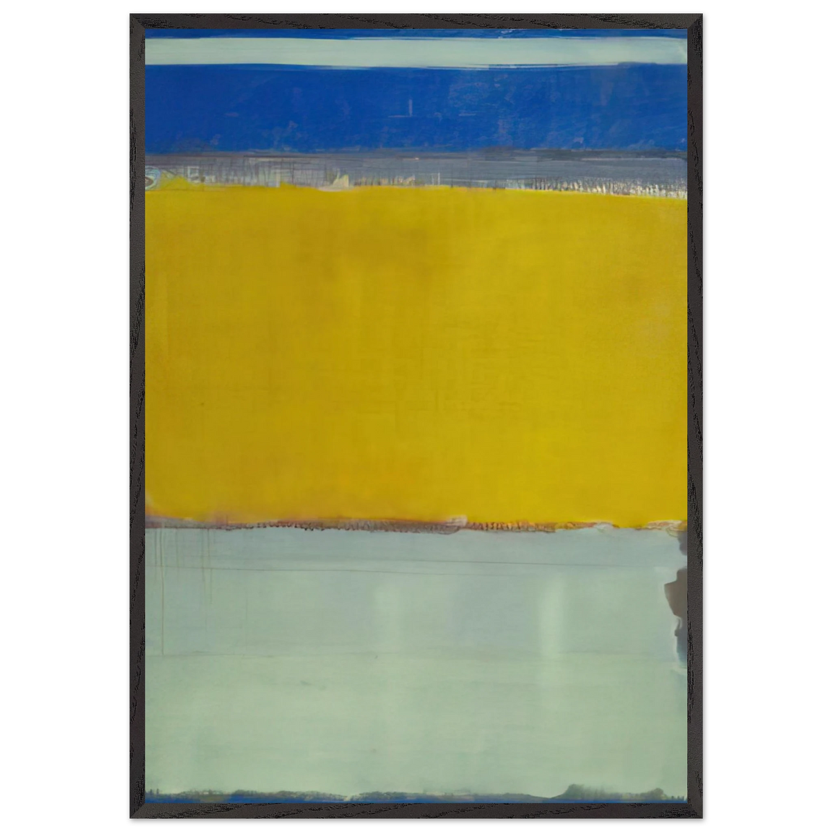 No10 - 1950 - Mark Rothko 70x100 cm / 28x40 inches Framed Art Print – Black Wooden Frame