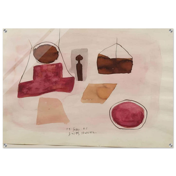 15.Febr.62 - 1962 - Julius Bissier Acrylic Print - 70x100 cm / 28x40″ inches | Julius Bissier Wall Art | Julius Bissier Prints