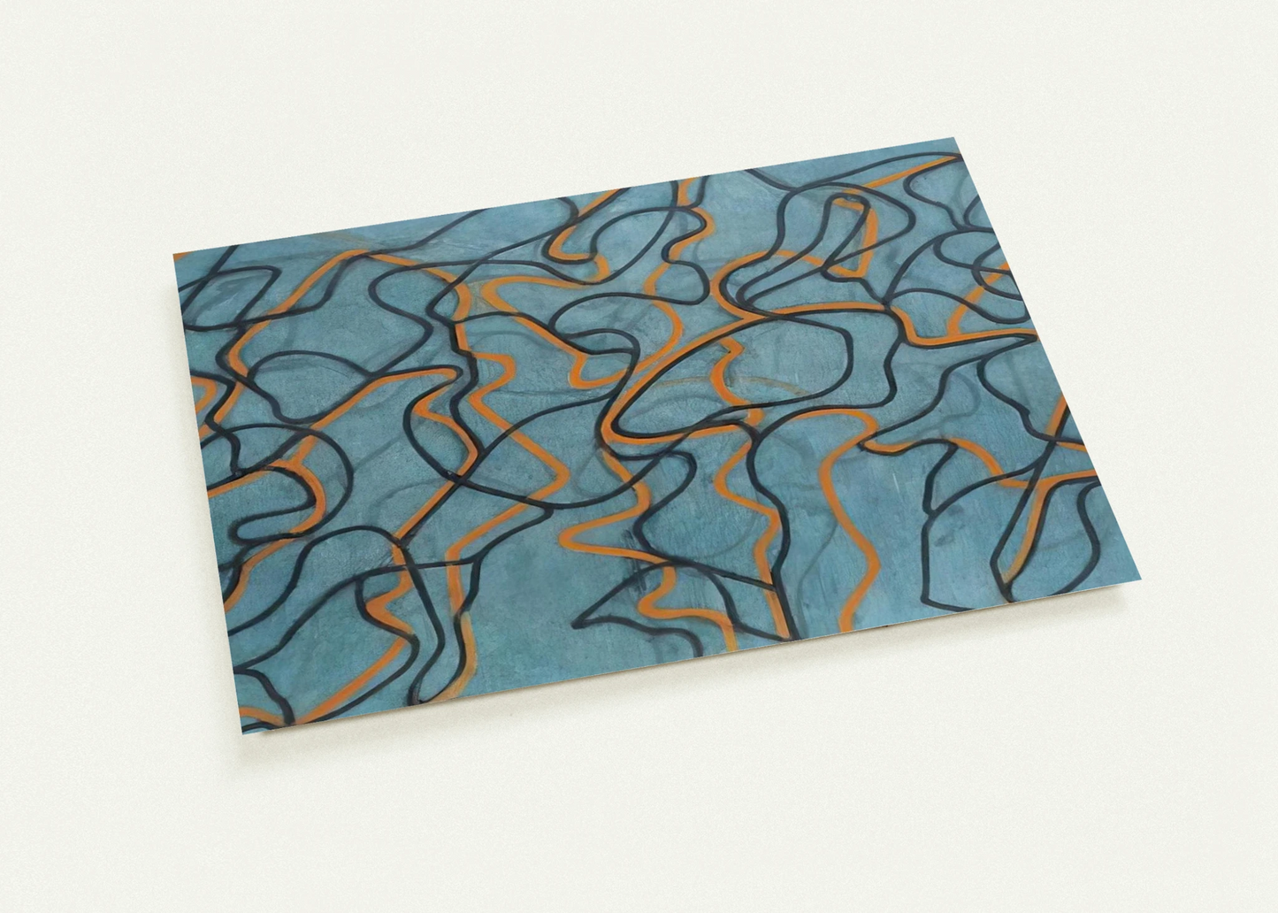 Letter About Rocks #3, Blue Ground - 2010 By Brice Marden Pack of 10 Post Cards | Brice Marden Post Cards | A6 (10.5 x 14.8 cm) - 4.1 x 5.8 inches