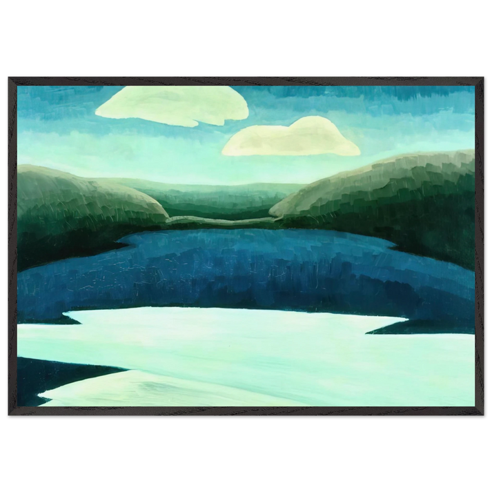 Ice and Clouds - 1931 - Arthur Dove 70x100 cm / 28x40 inches Framed Art Print – Black Wooden Frame