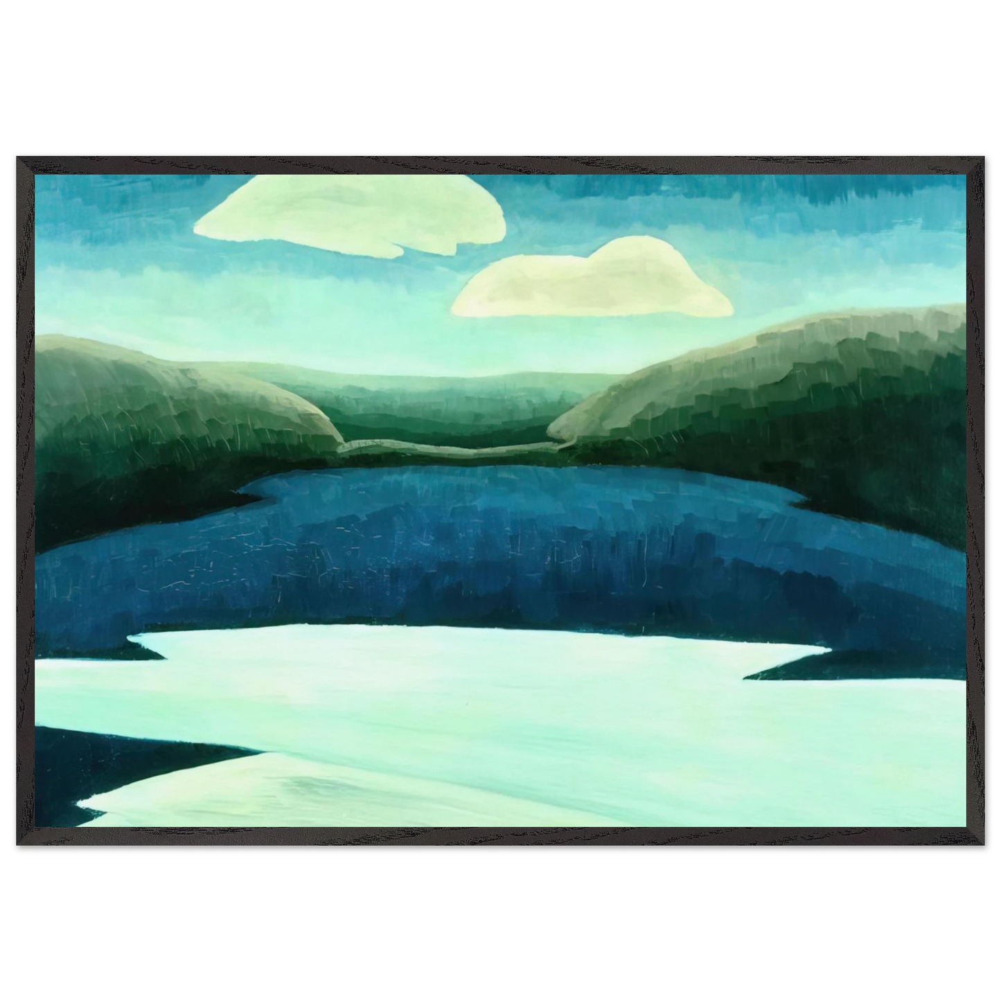 Ice and Clouds - 1931 - Arthur Dove 70x100 cm / 28x40 inches Framed Art Print – Black Wooden Frame