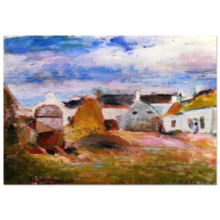 FARMYARD IN BRITTANY 1897 - Henri Matisse Brushed Aluminum Print - 70x100 cm / 28x40 inches | Henri Matisse Aluminum Print | Henri Matisse Prints