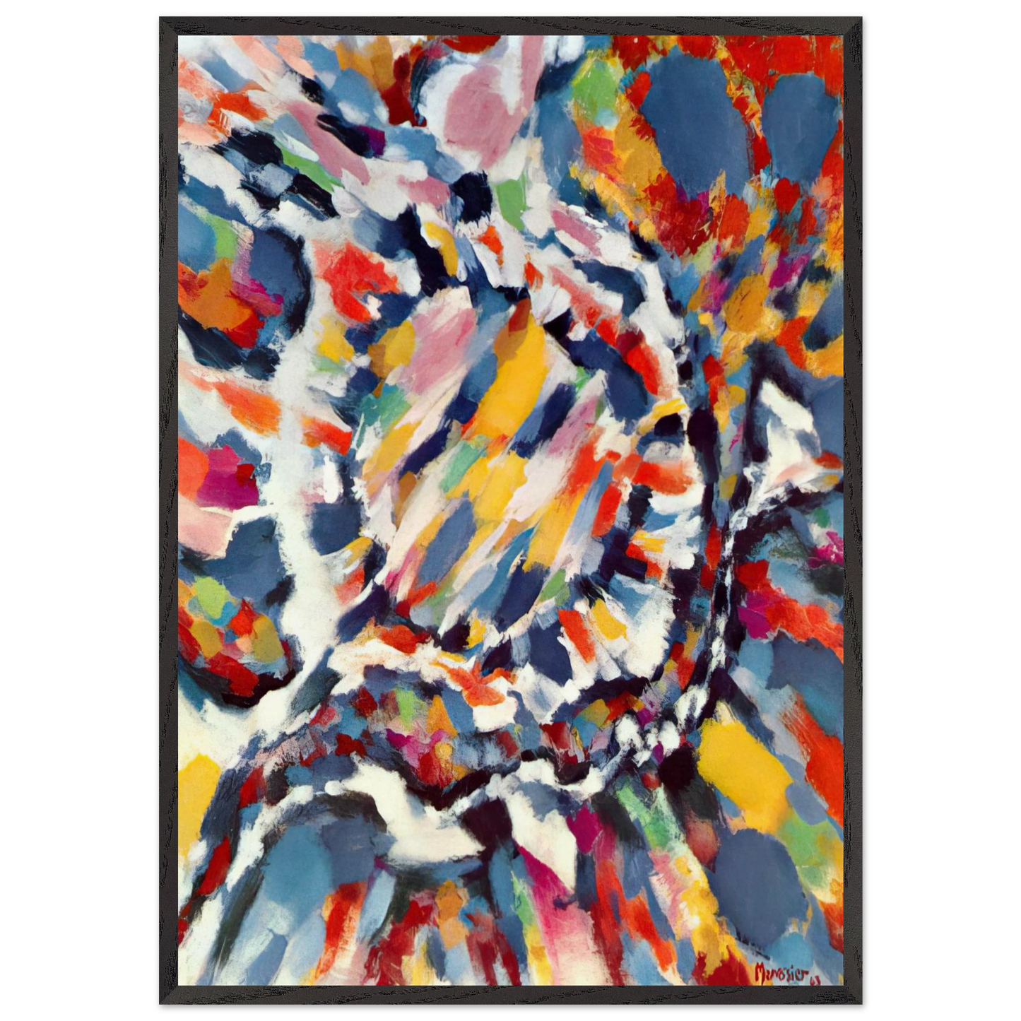 La Seve - 1963 - Alfred Manessier 70x100 cm / 28x40 inches Framed Art Print – Black Wooden Frame