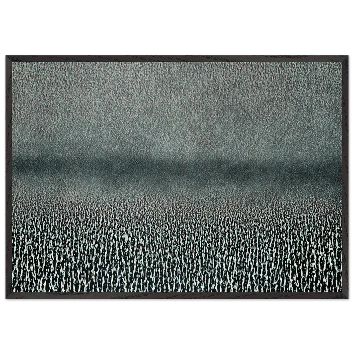 Ziemia fragment - 1969 - Roman Opalka 70x100 cm / 28x40 inches Framed Art Print – Black Wooden Frame