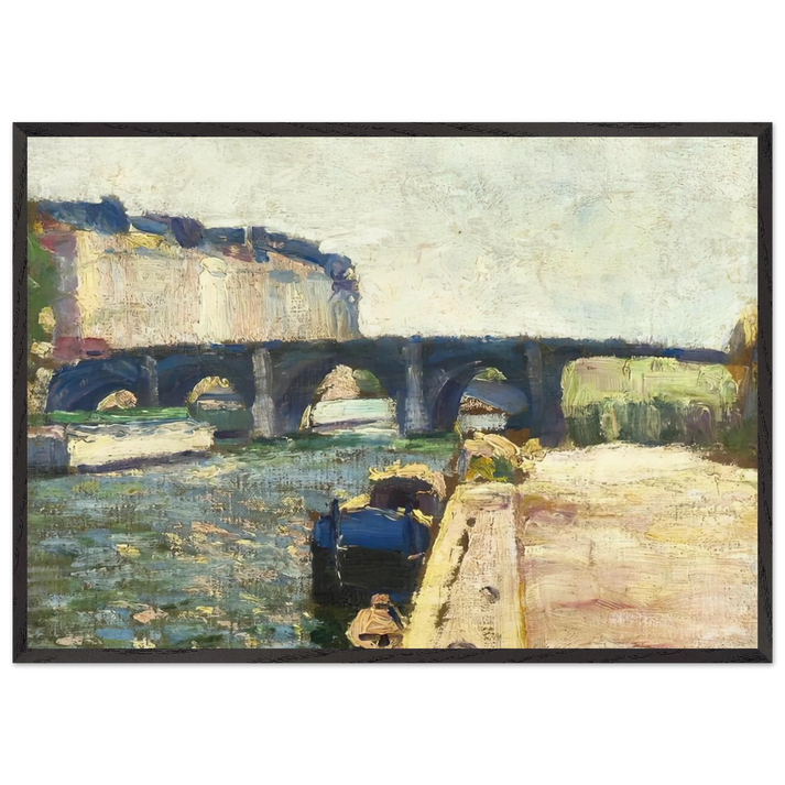 PONT DE SEINE 1897 - Henri Matisse 70x100 cm / 28x40 inches Framed Art Print – Black Wooden Frame