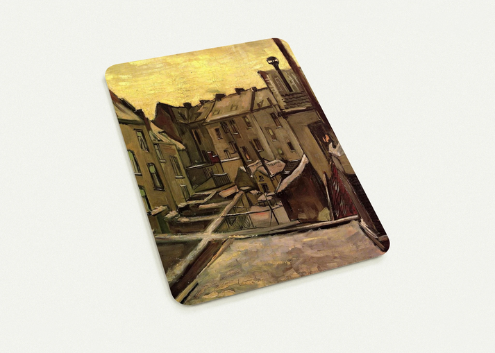 Backyards of Old Houses in Antwerp in the Snow By Vincent van Gogh Pack of 10 Post Cards | Vincent van Gogh Post Cards | A6 (10.5 x 14.8 cm) - 4.1 x 5.8 inches