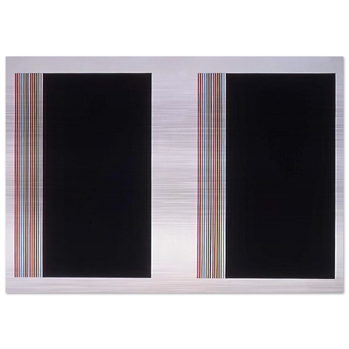 Looking Glass - Color Field Painting - Gene Davis Brushed Aluminum Print - 70x100 cm / 28x40 inches | Gene Davis Aluminum Print | Gene Davis Prints
