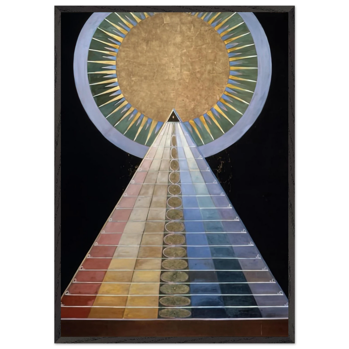 ALTAR PAINTING 1915 - Hilma af Klint 70x100 cm / 28x40 inches Framed Art Print – Black Wooden Frame